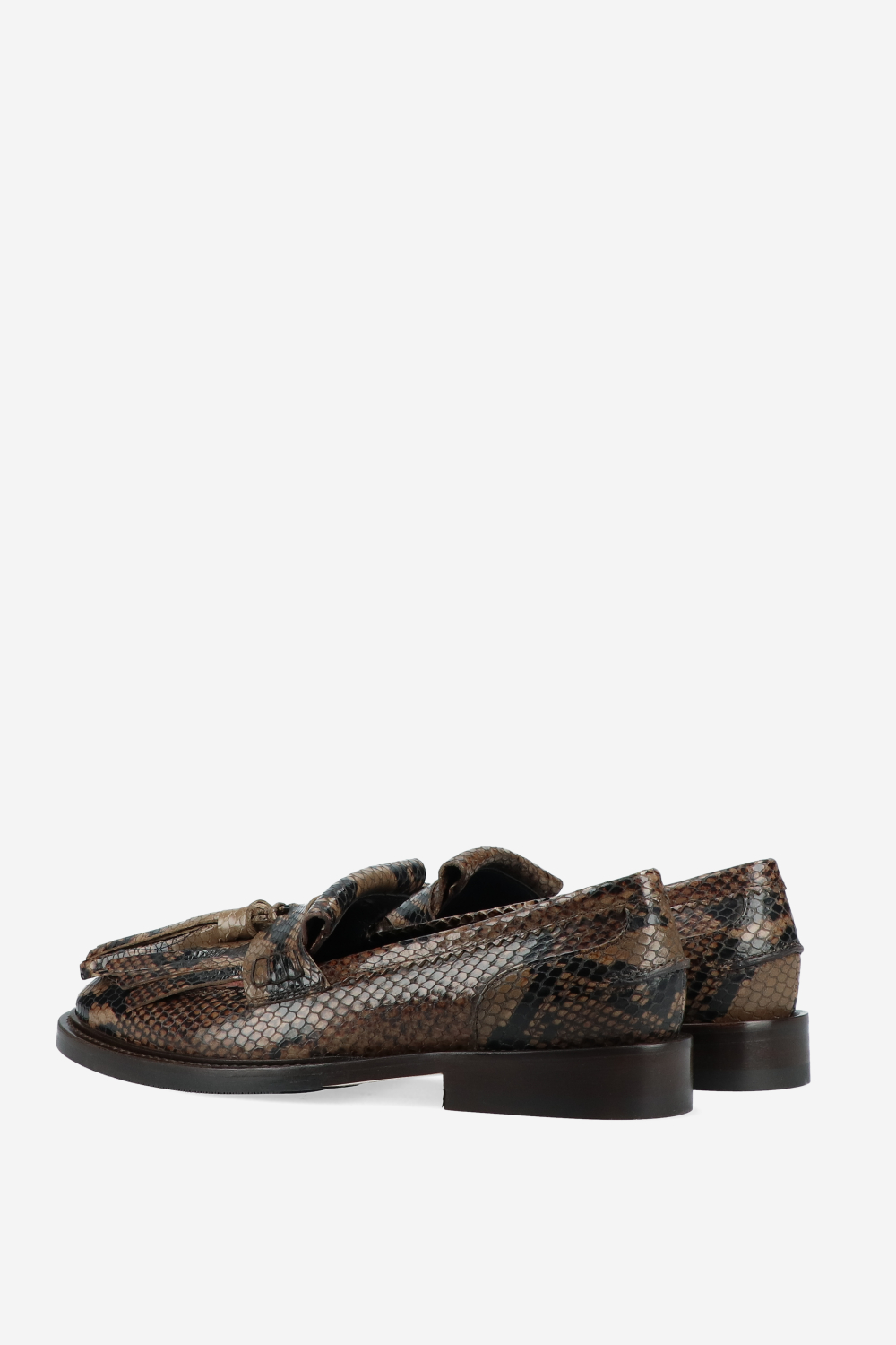 Courage pitone leather loafers