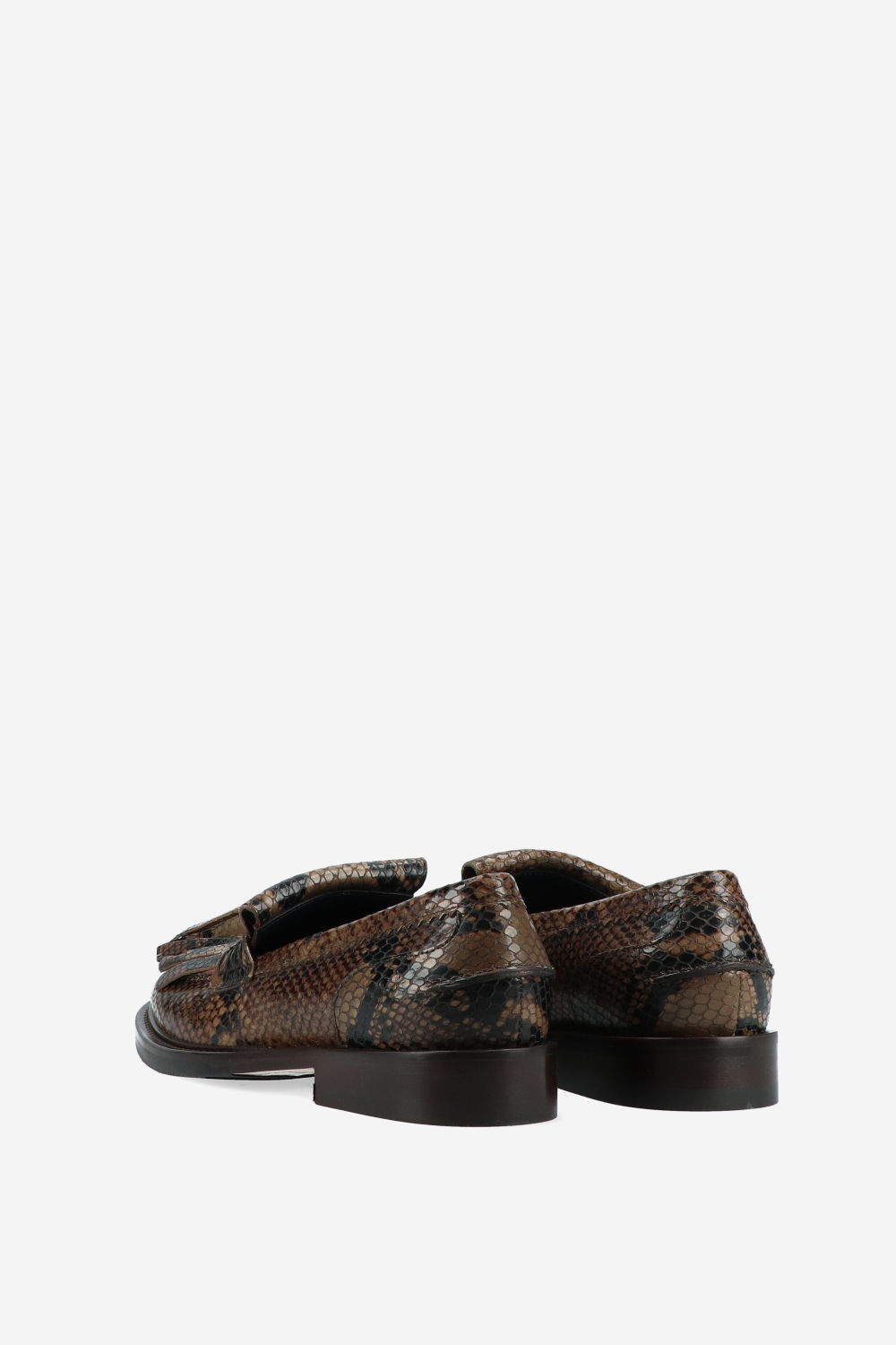 Courage pitone leather loafers