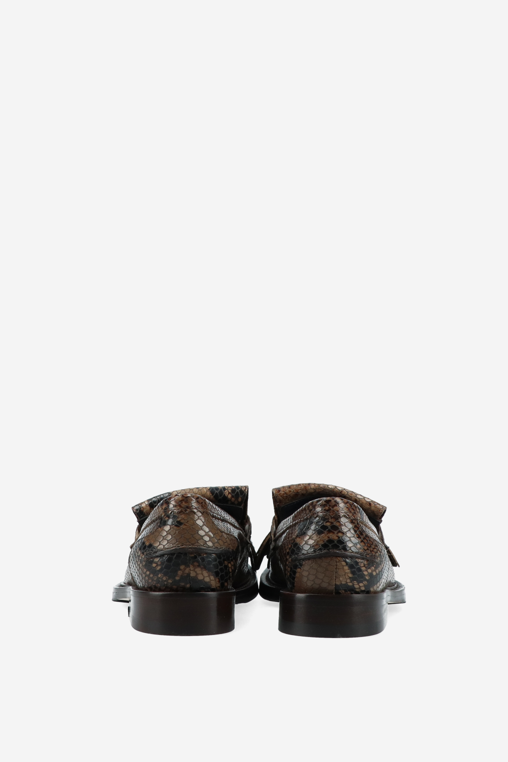 Courage pitone leather loafers