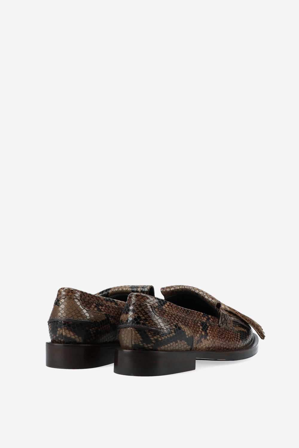 Courage pitone leather loafers