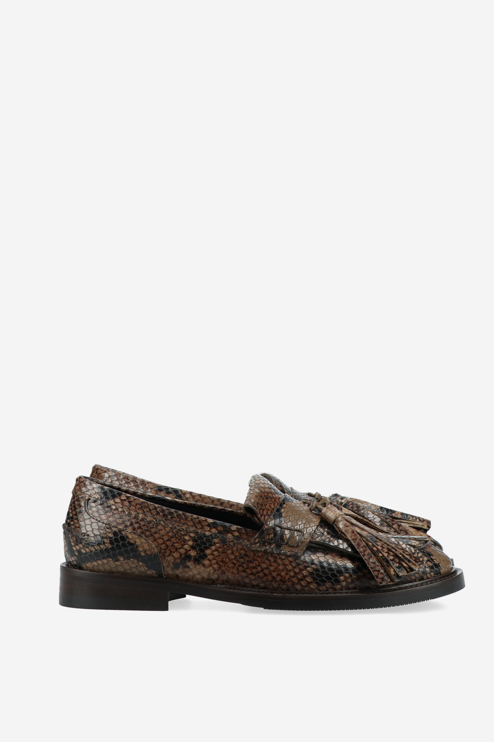 Courage pitone leather loafers