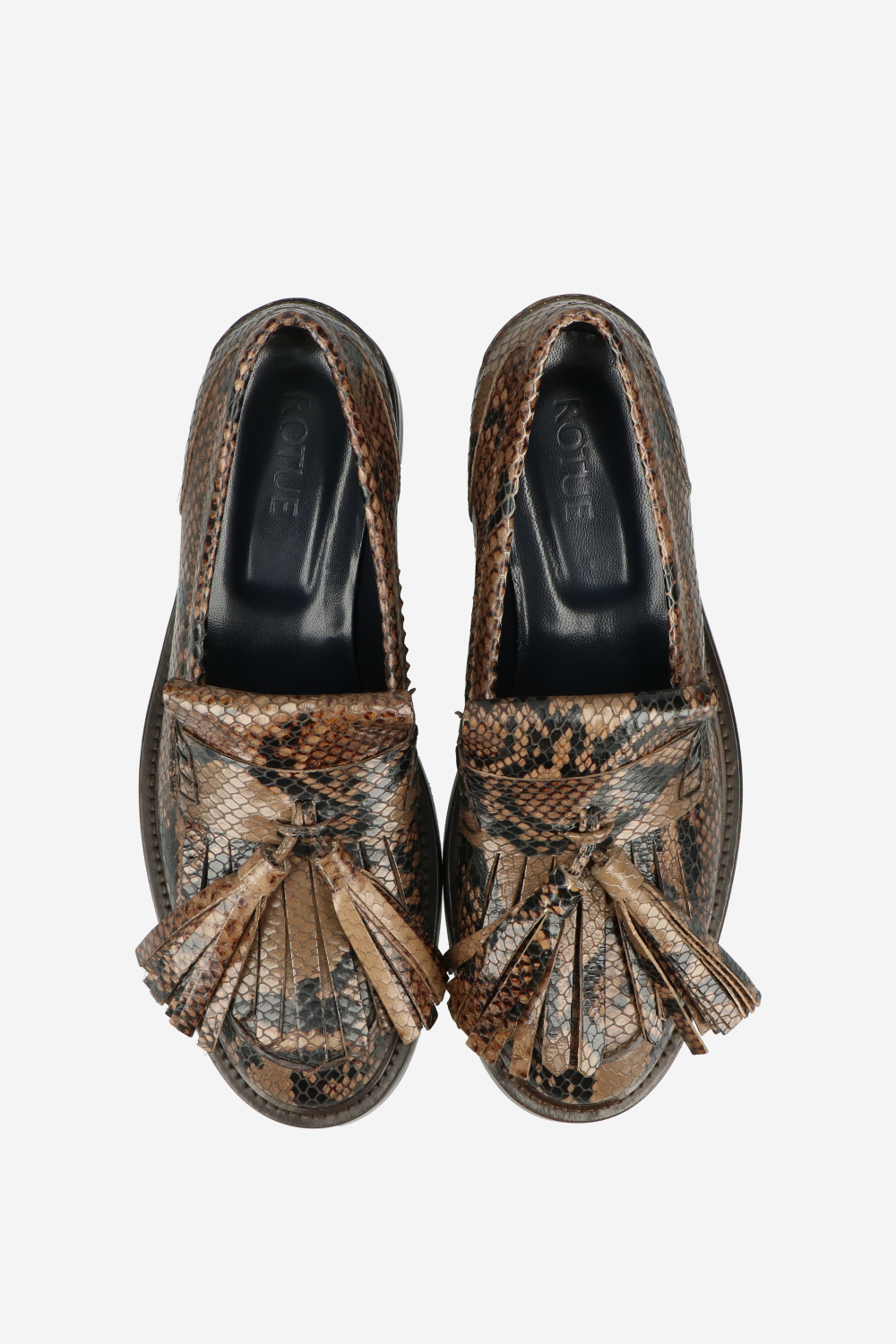 Courage pitone leather loafers