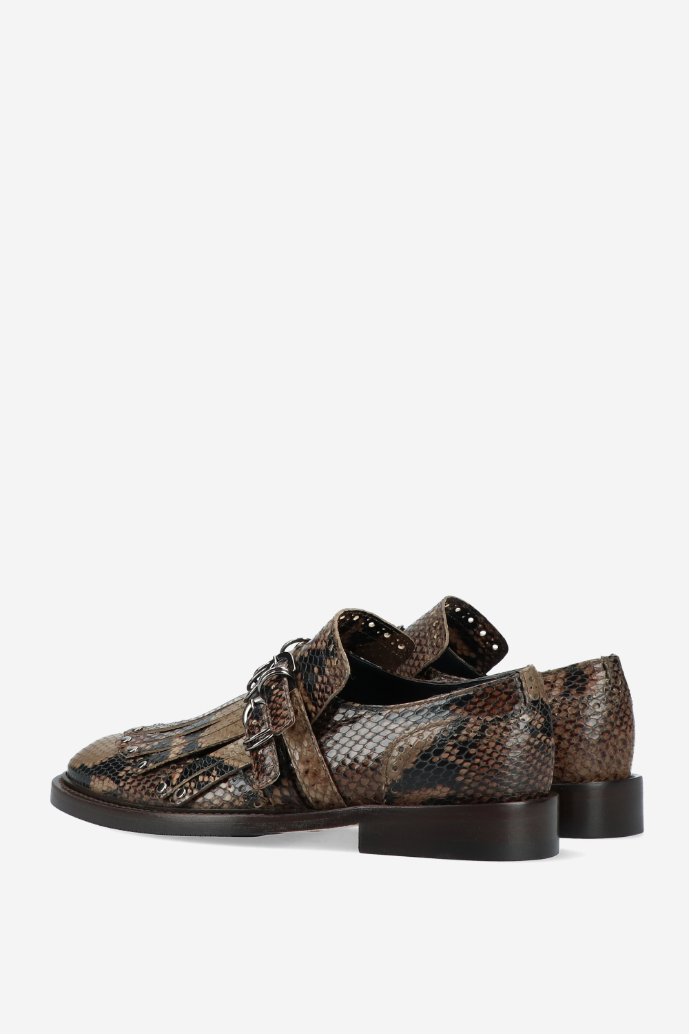 Sure Thing fringe pitone leather loafers
