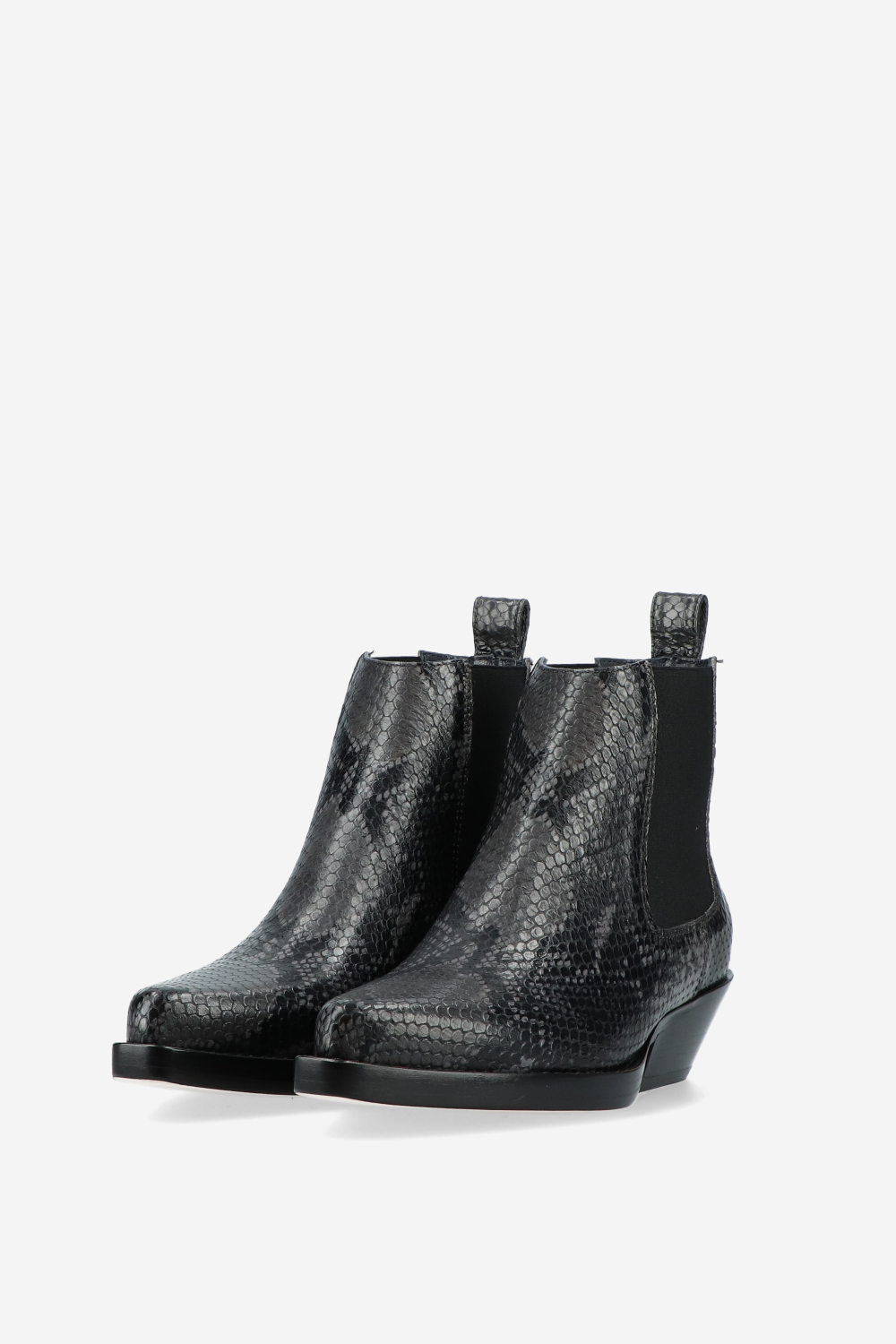 Grenade pitone leather ankle boots