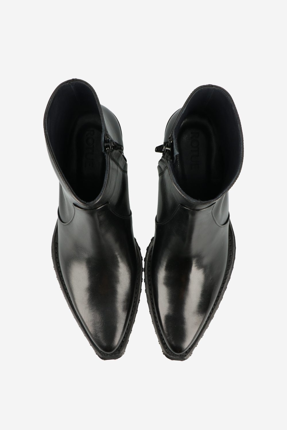 Incomplete leather boots