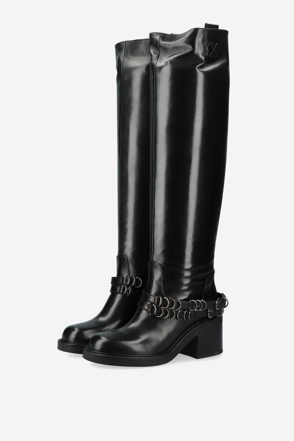 Lose control leather high boots