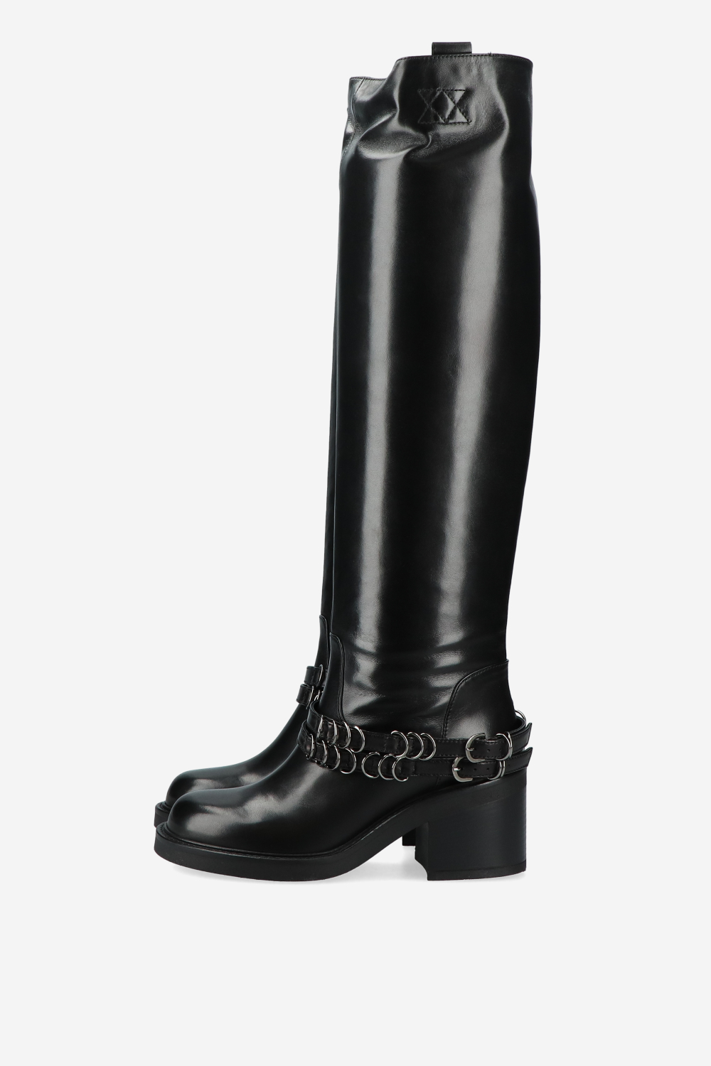 Lose control leather high boots