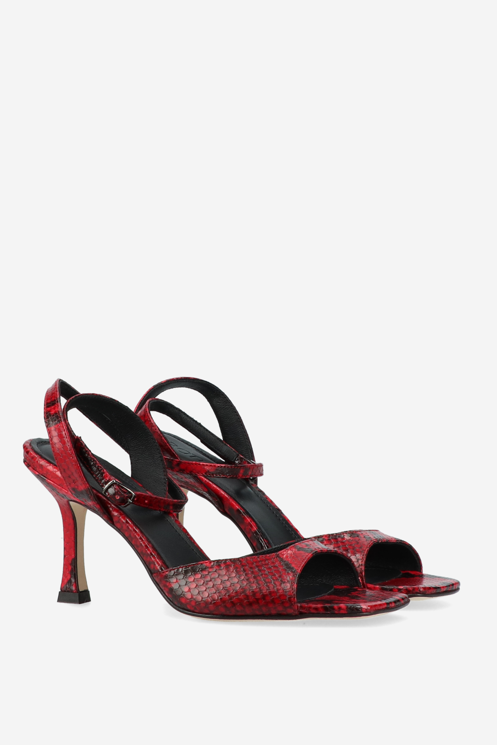 Dial Drunk pitone leather heeled sandals