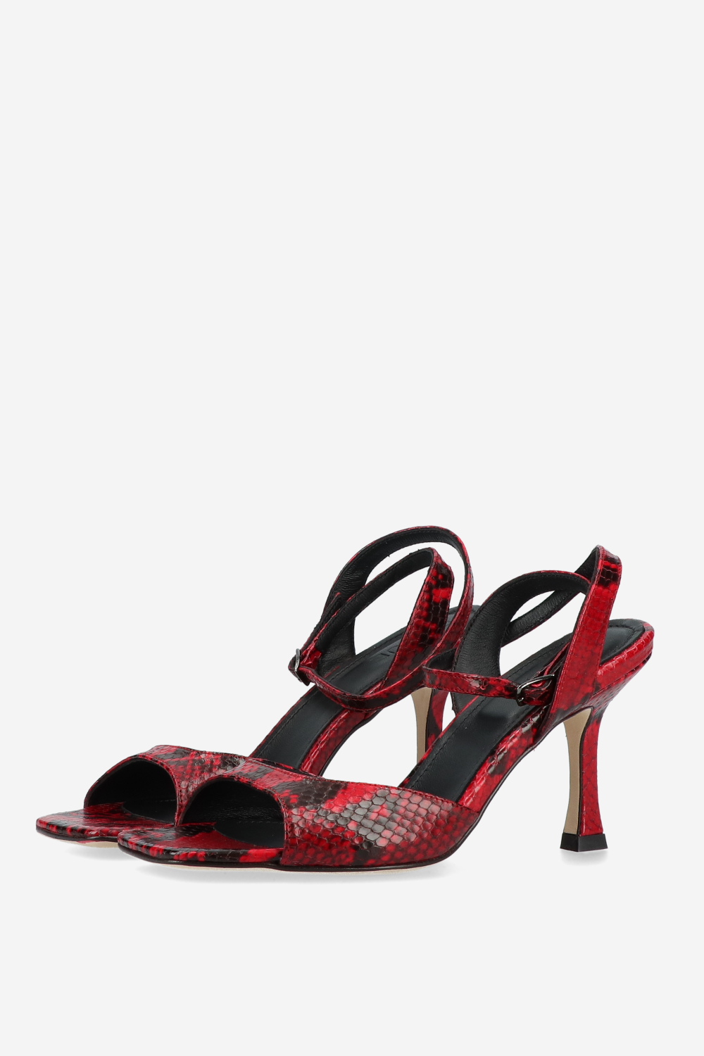 Dial Drunk pitone leather heeled sandals