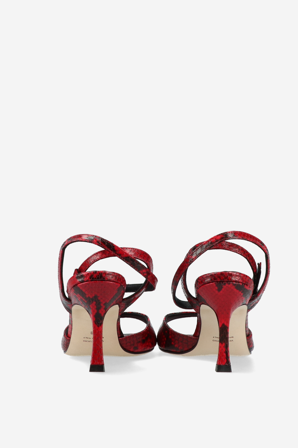 Dial Drunk pitone leather heeled sandals