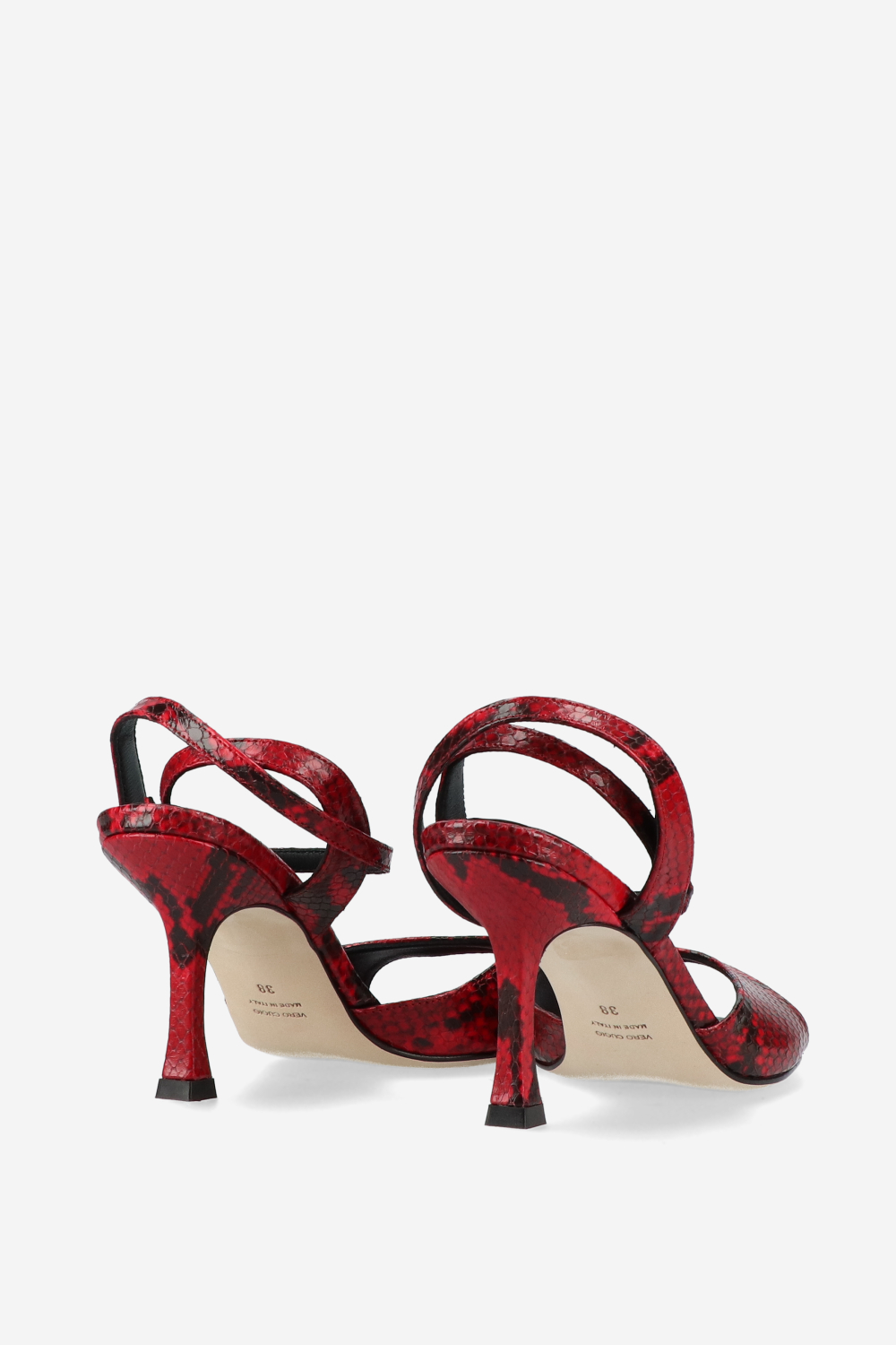 Dial Drunk pitone leather heeled sandals