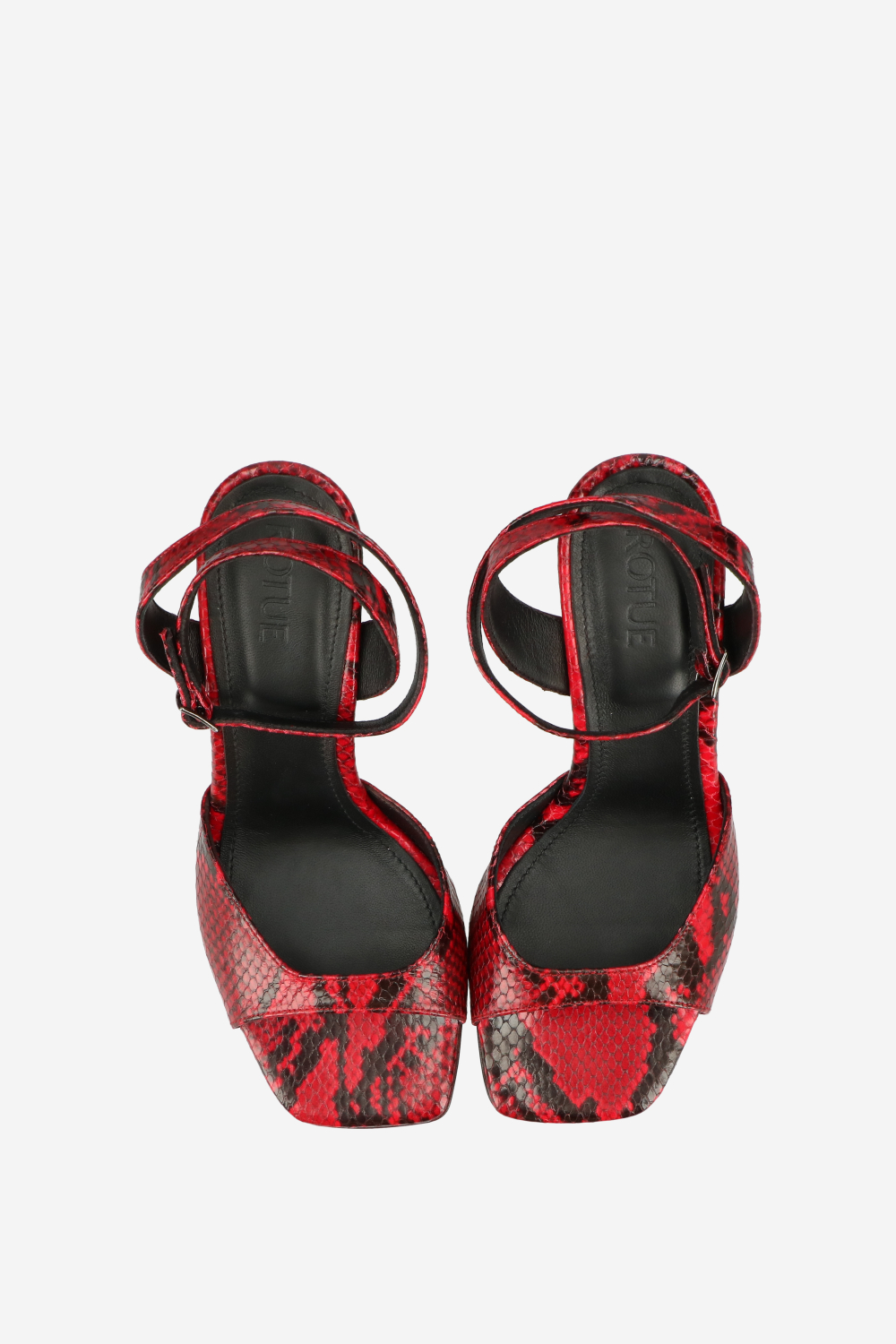 Dial Drunk pitone leather heeled sandals