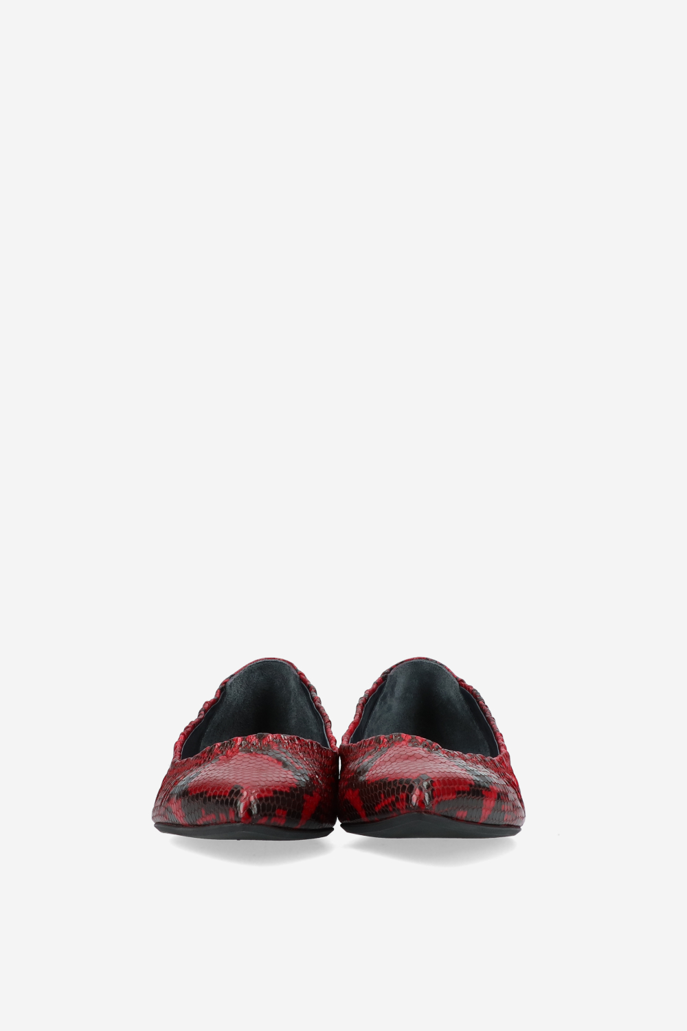 Dive pitone leather ballerinas