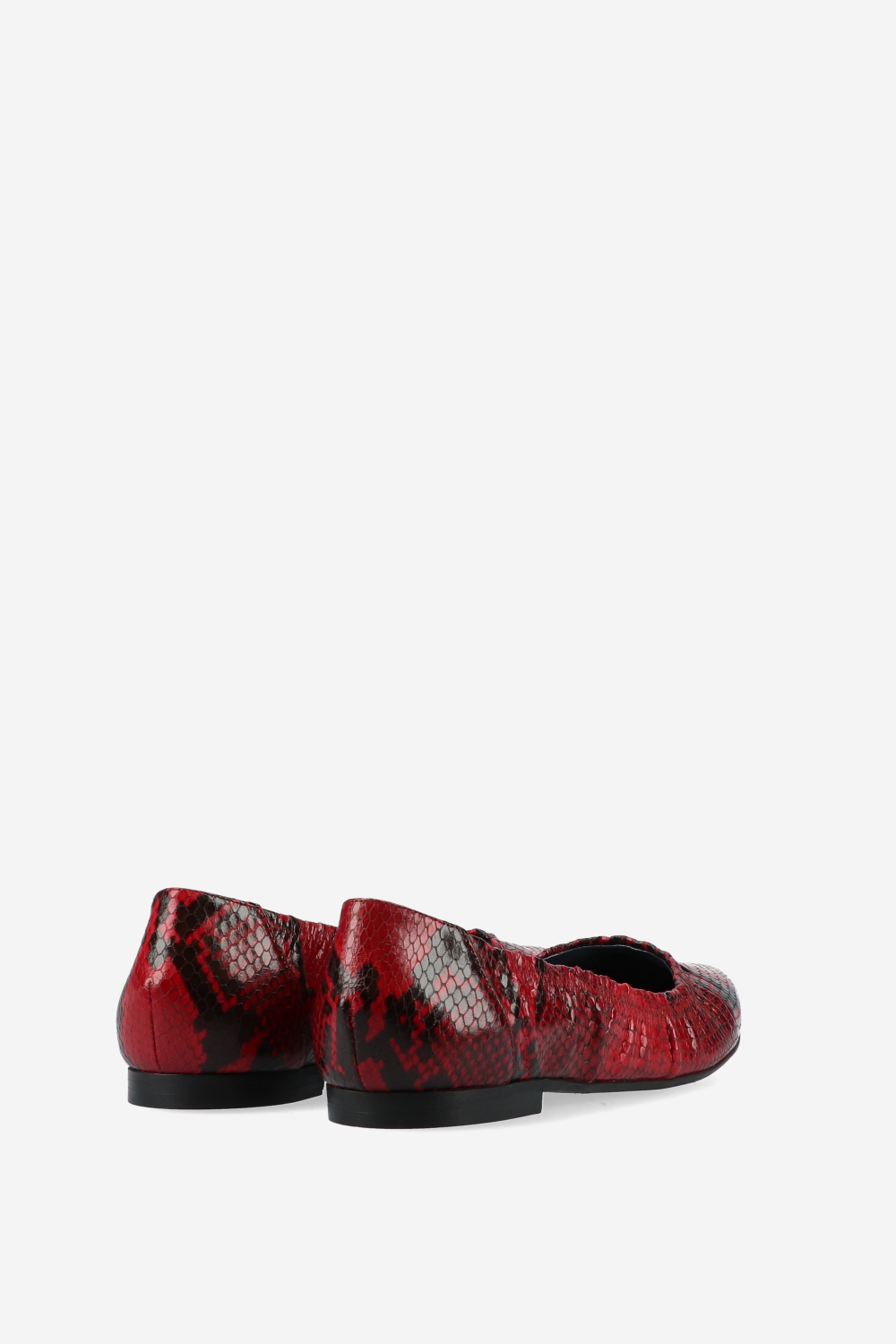 Dive pitone leather ballerinas