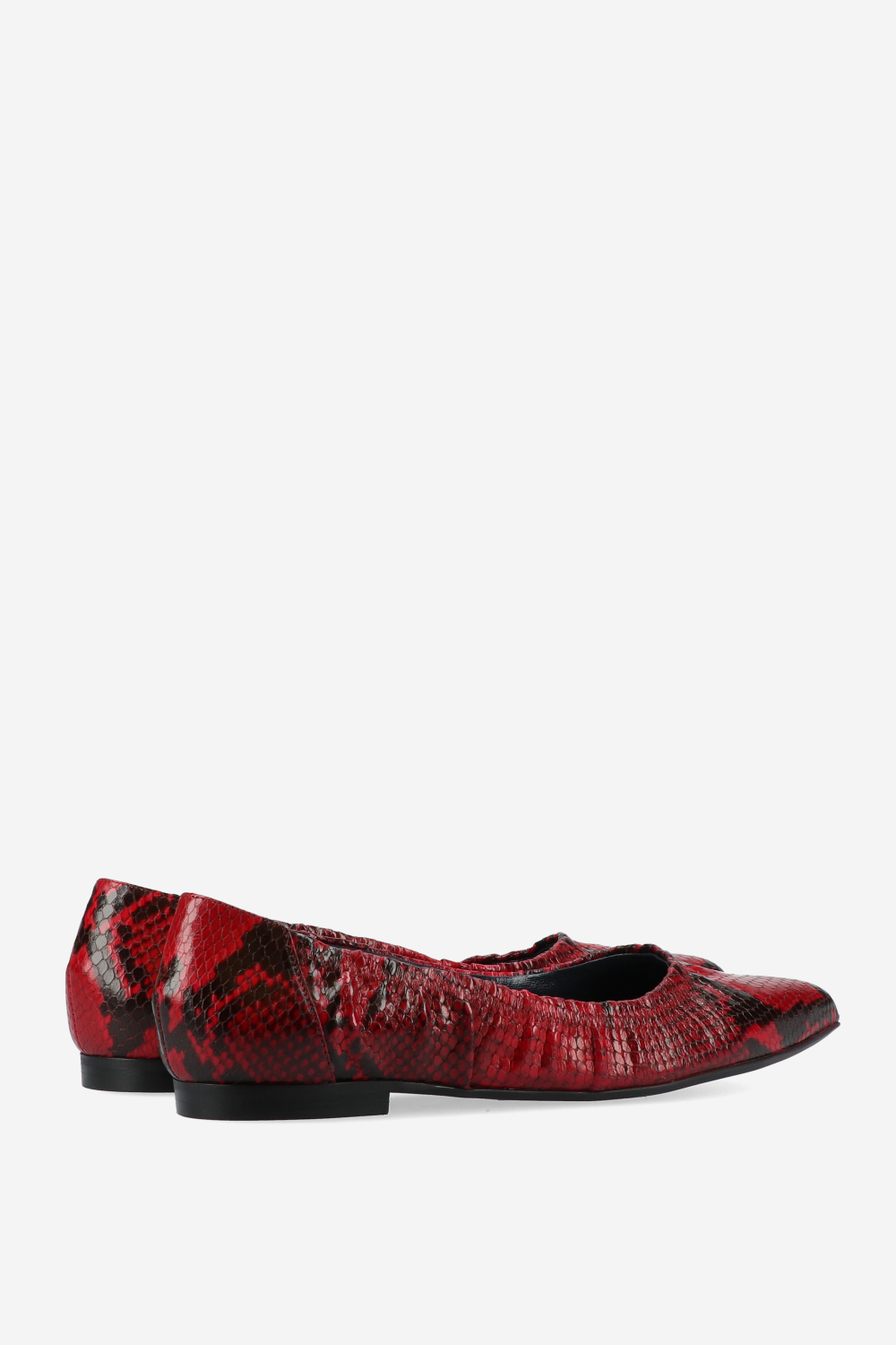 Dive pitone leather ballerinas