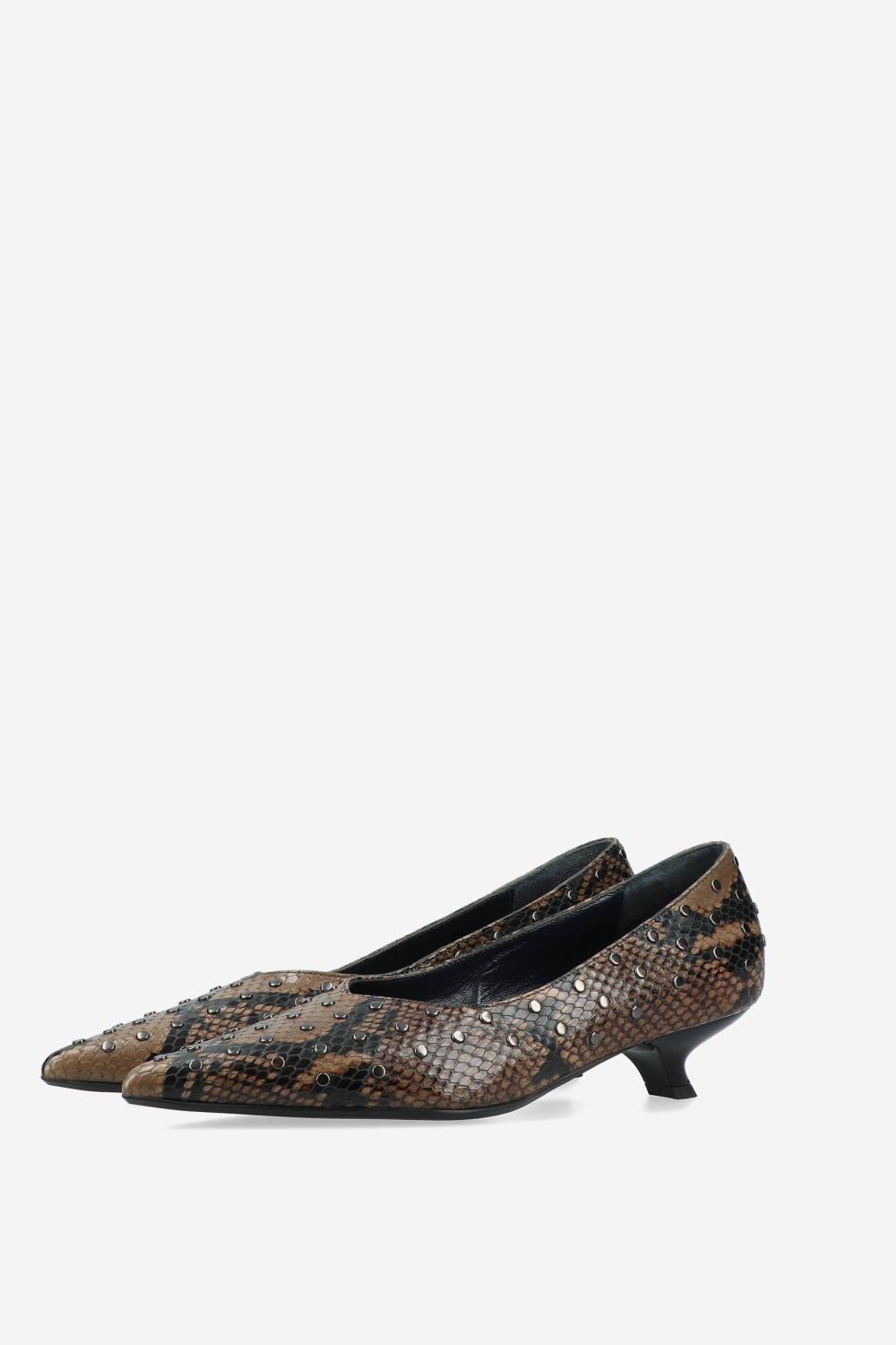 PRBLMS studded pitone leather pumps