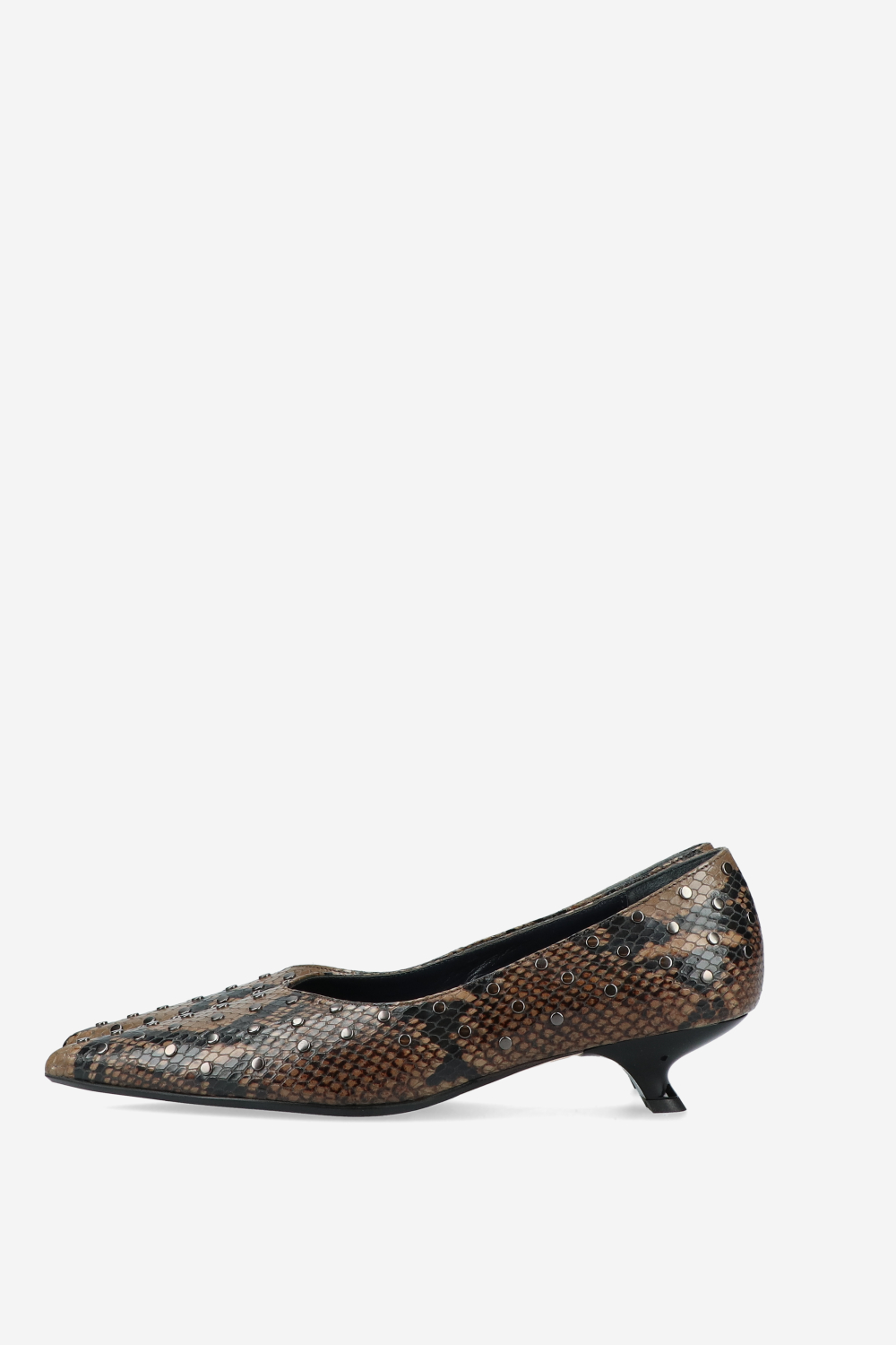 PRBLMS studded pitone leather pumps