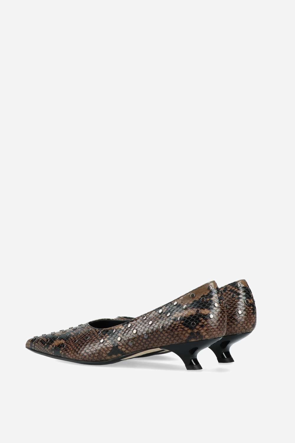 PRBLMS studded pitone leather pumps
