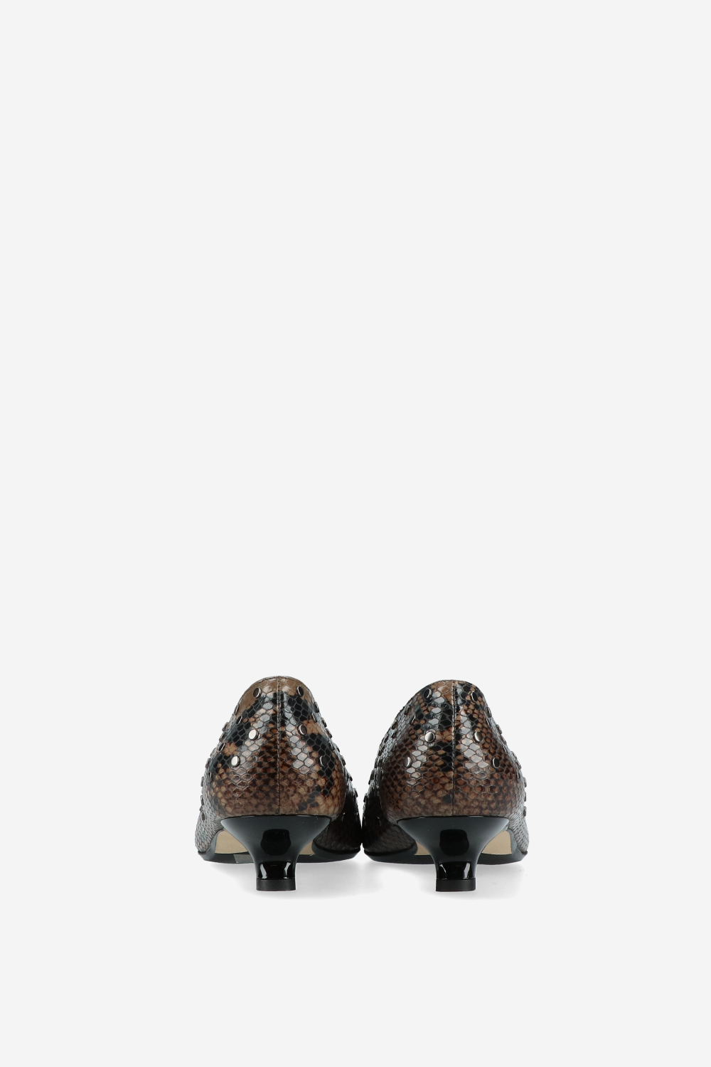 PRBLMS studded pitone leather pumps