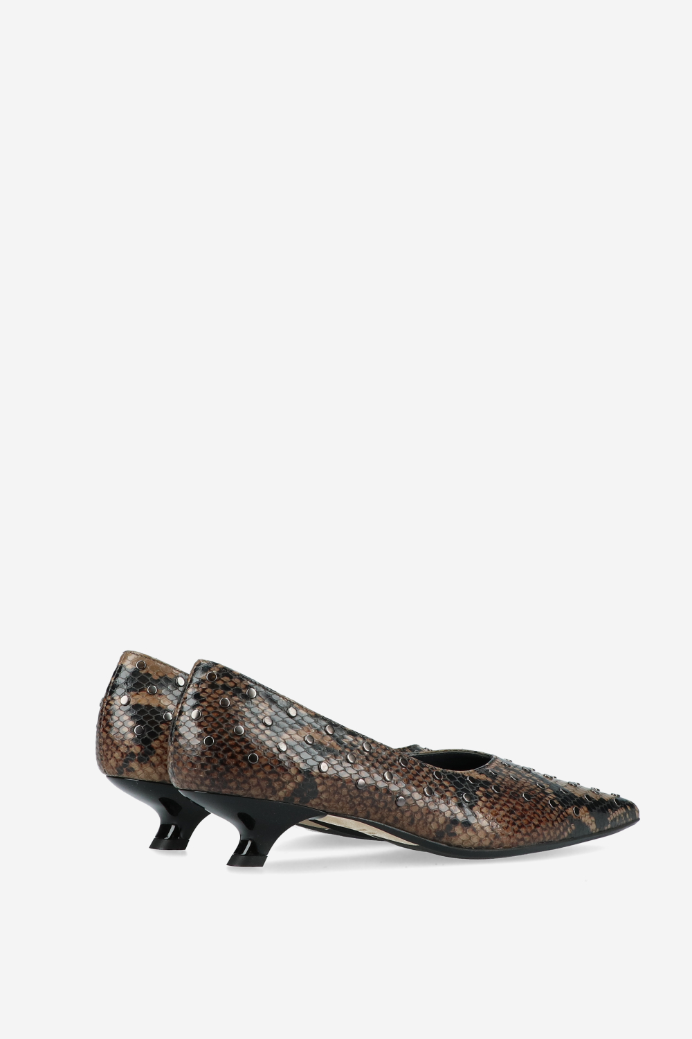 PRBLMS studded pitone leather pumps