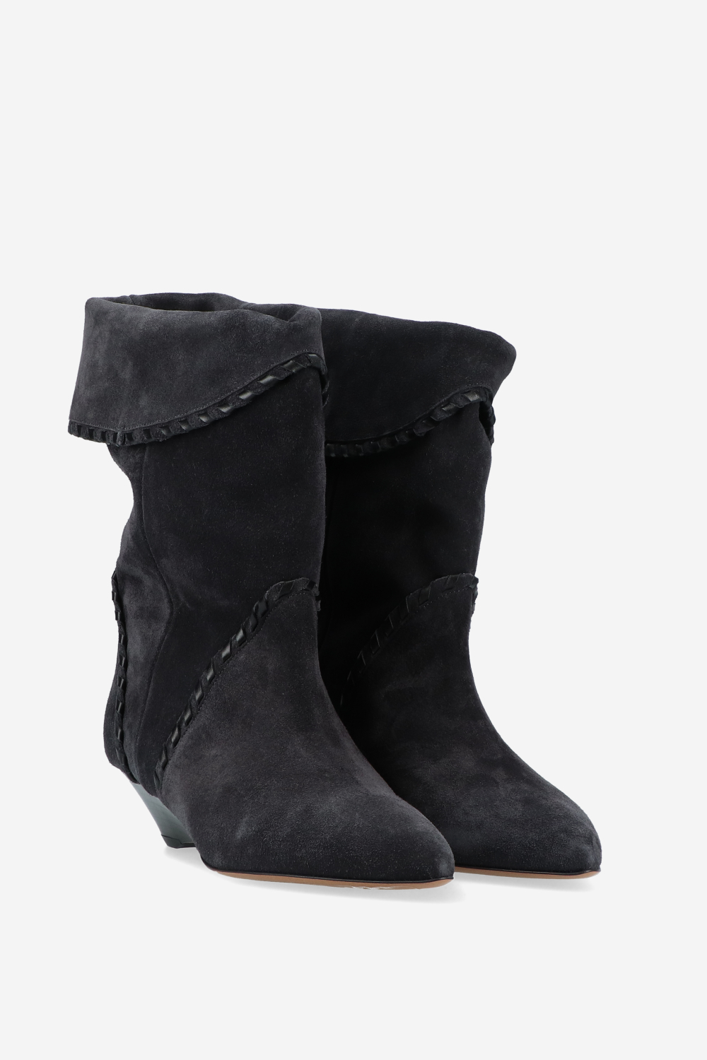 Edoa leather-trimmed suede boots