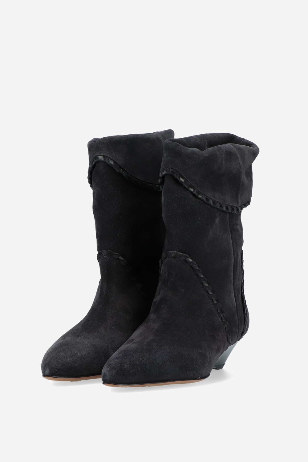 Edoa leather-trimmed suede boots