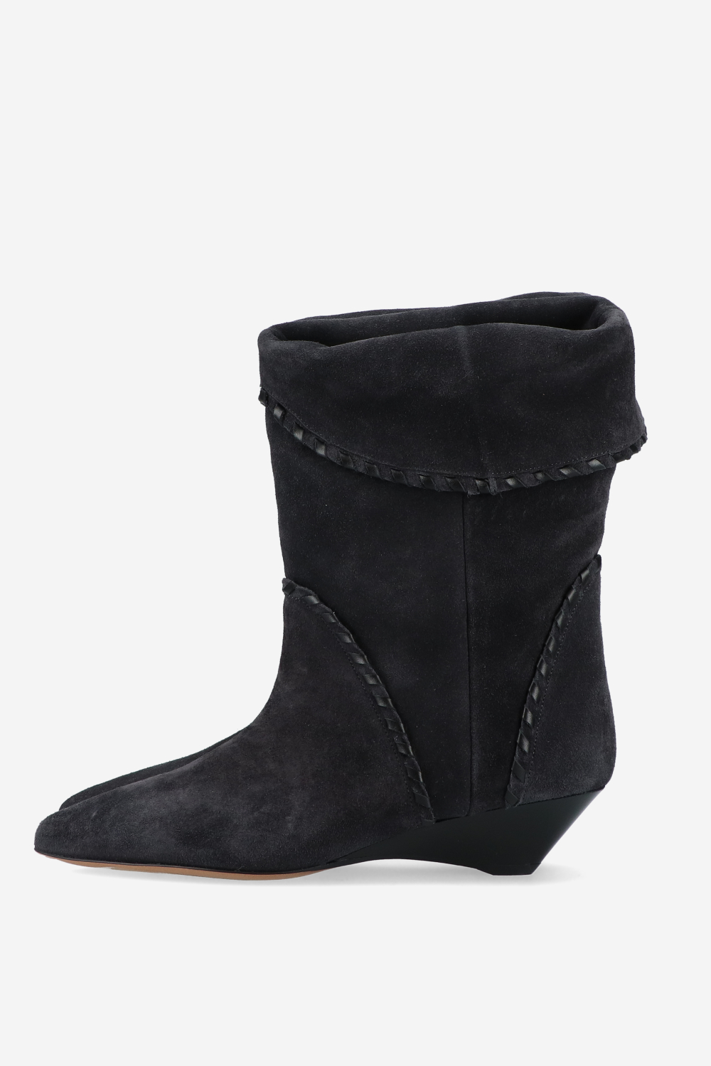 Edoa leather-trimmed suede boots