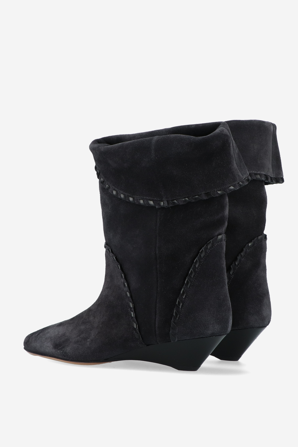 Edoa leather-trimmed suede boots