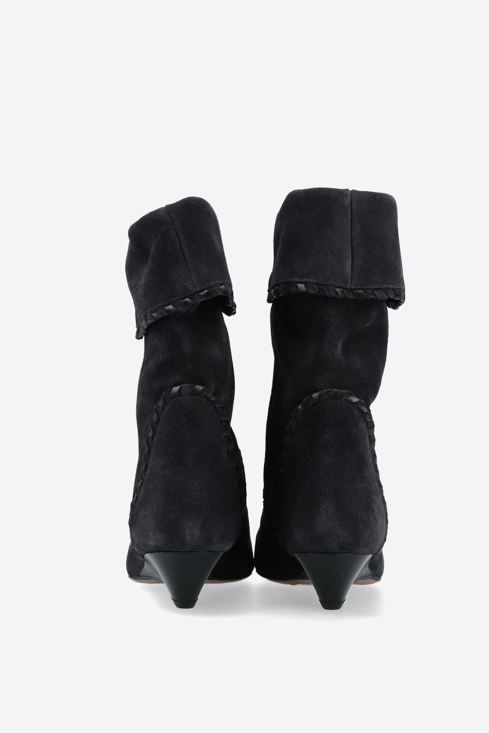Edoa leather-trimmed suede boots
