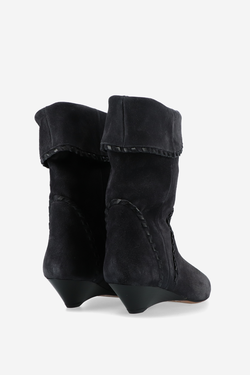 Edoa leather-trimmed suede boots