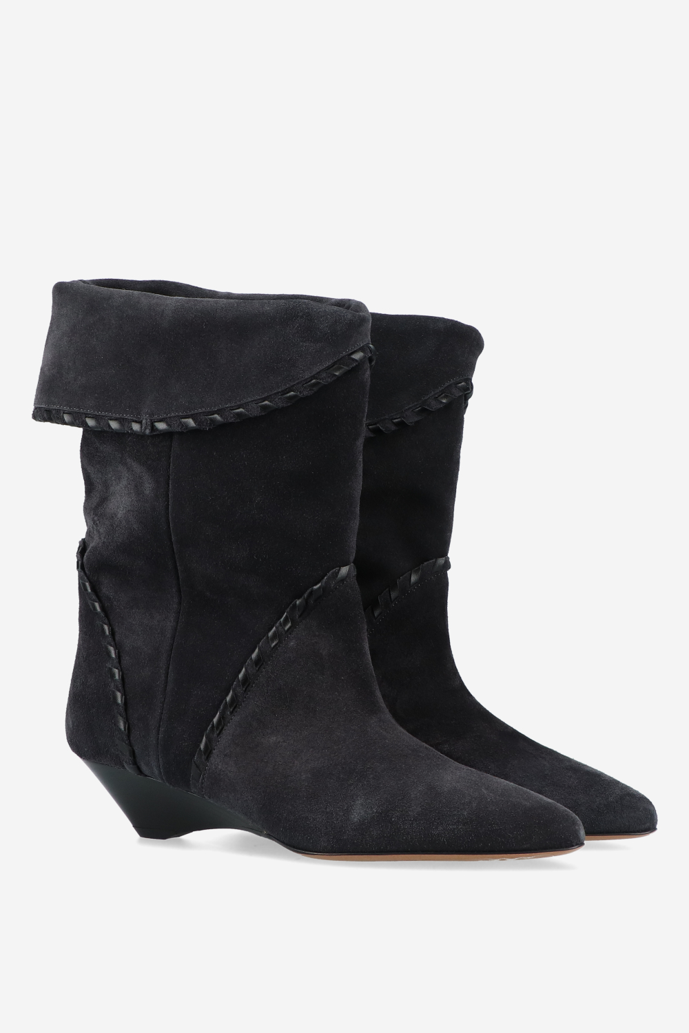 Isabel Marant - Edoa leather-trimmed suede boots