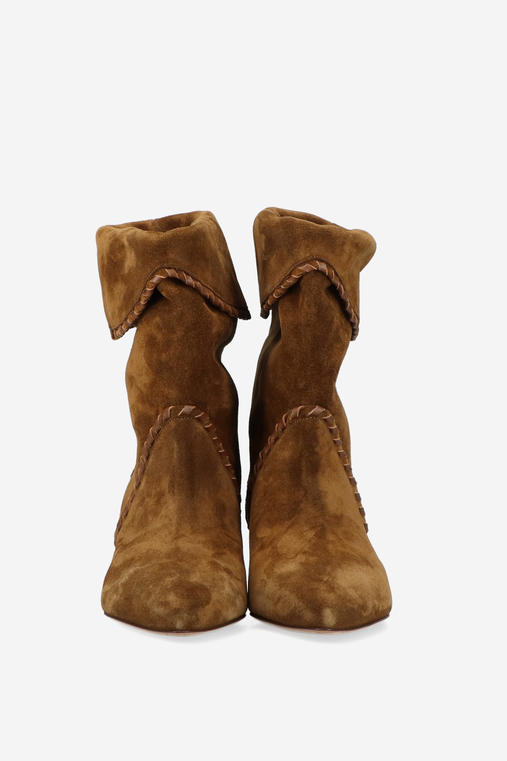 Edoa leather-trimmed suede boots