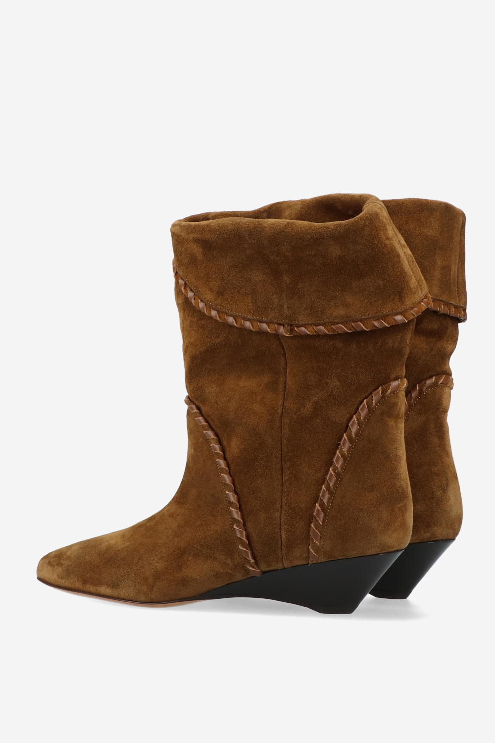 Edoa leather-trimmed suede boots