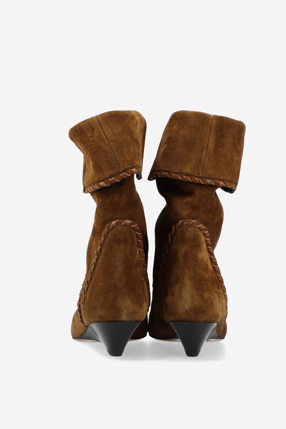 Edoa leather-trimmed suede boots