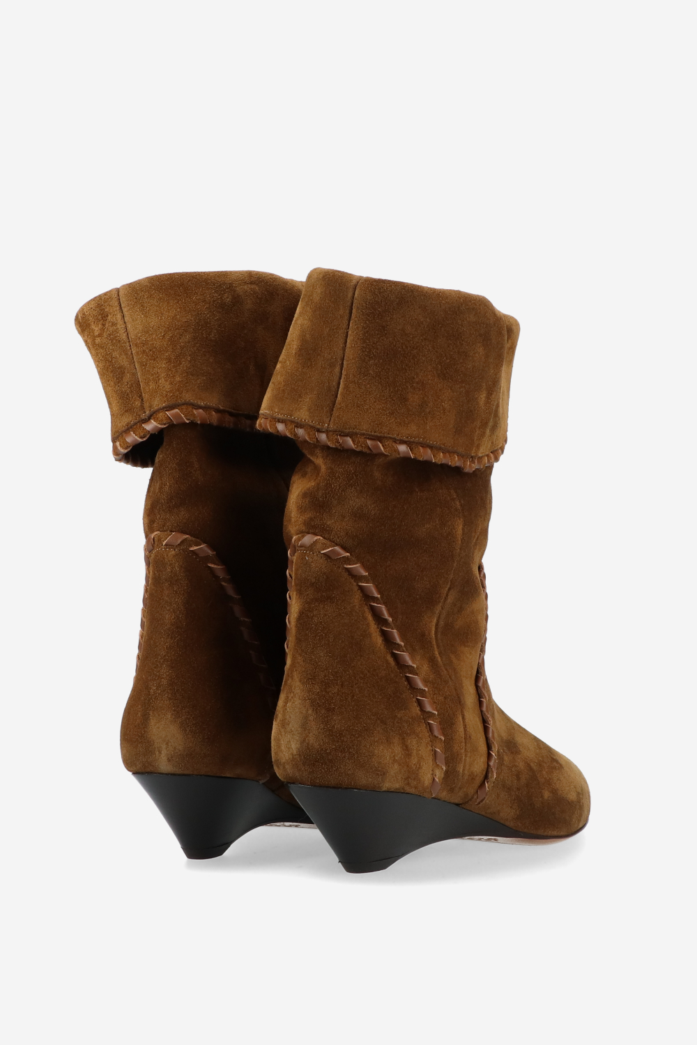 Edoa leather-trimmed suede boots