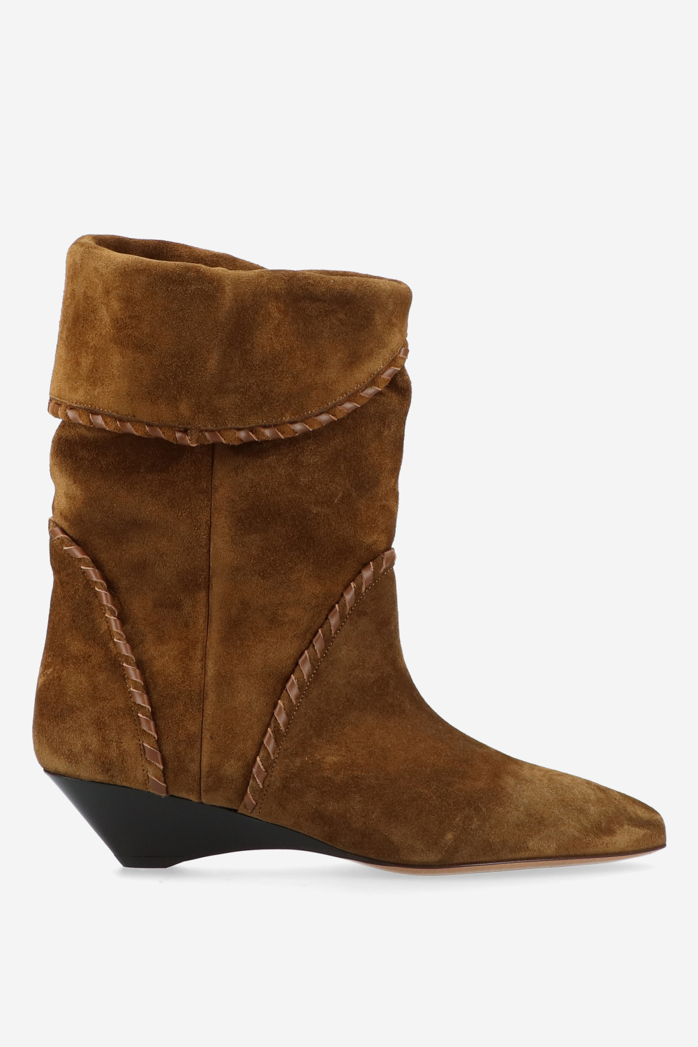 Isabel Marant - Edoa leather-trimmed suede boots