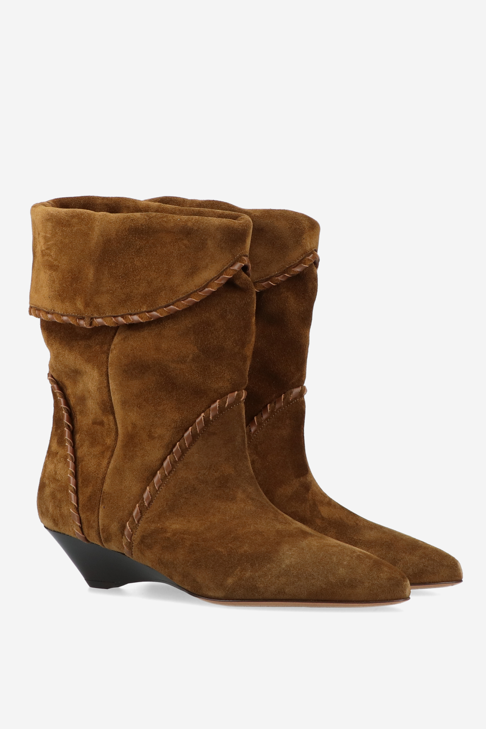 Isabel Marant - Edoa leather-trimmed suede boots