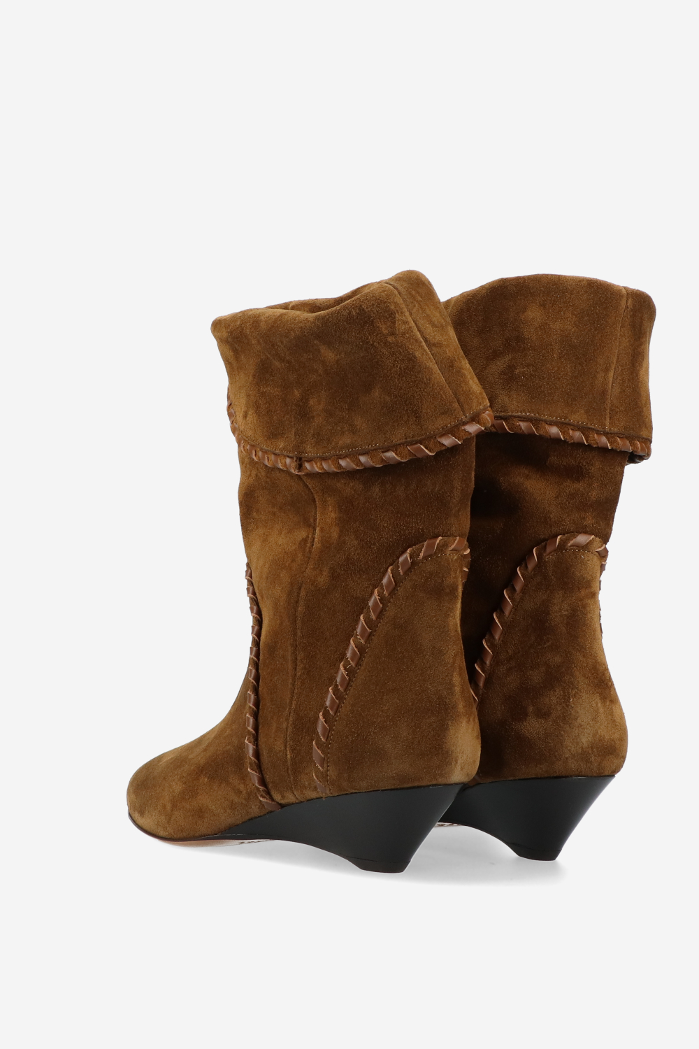 Edoa leather-trimmed suede boots