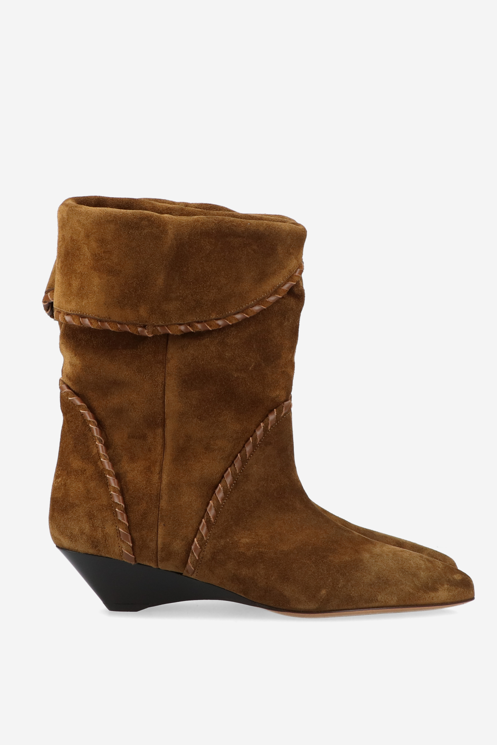 Edoa leather-trimmed suede boots