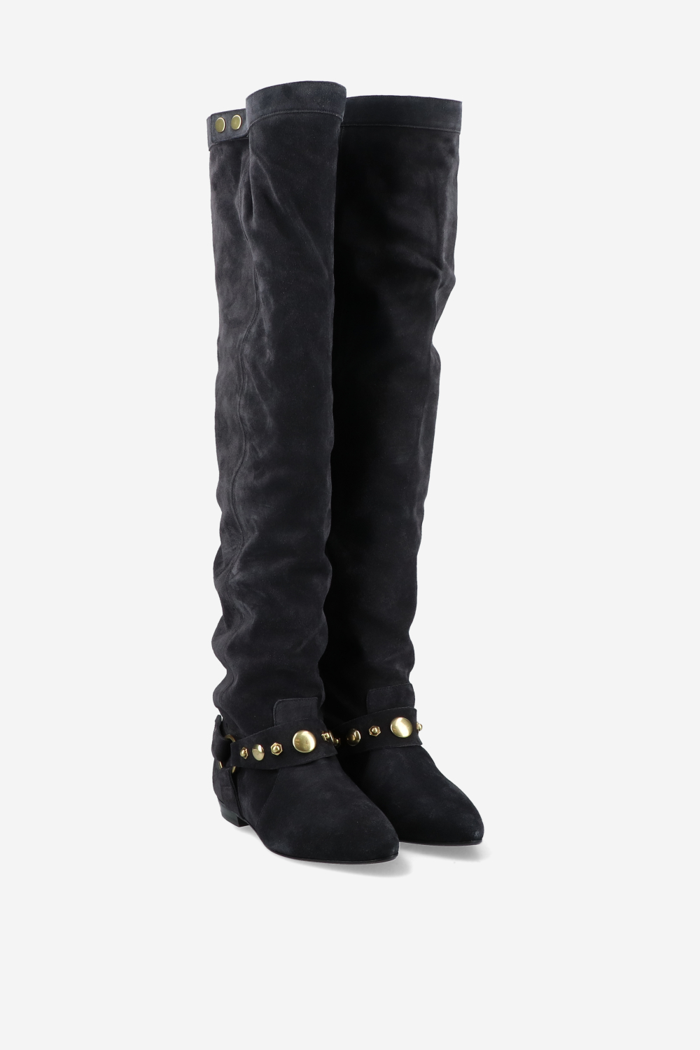 Selize flat-heeled thigh suede boots