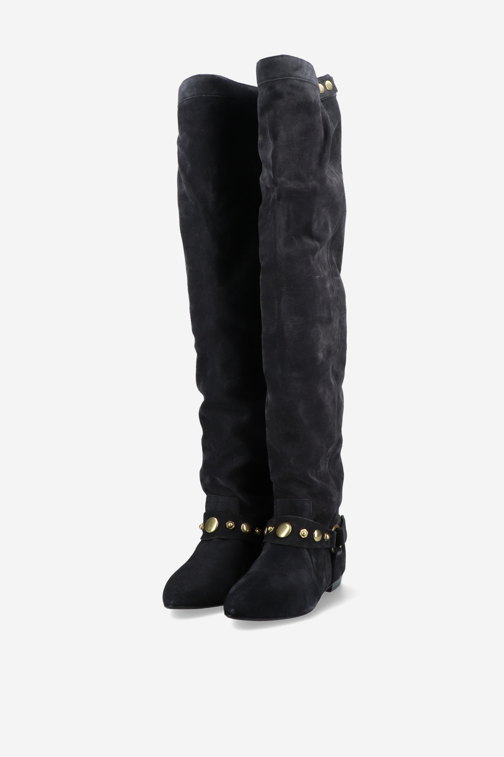 Selize flat-heeled thigh suede boots