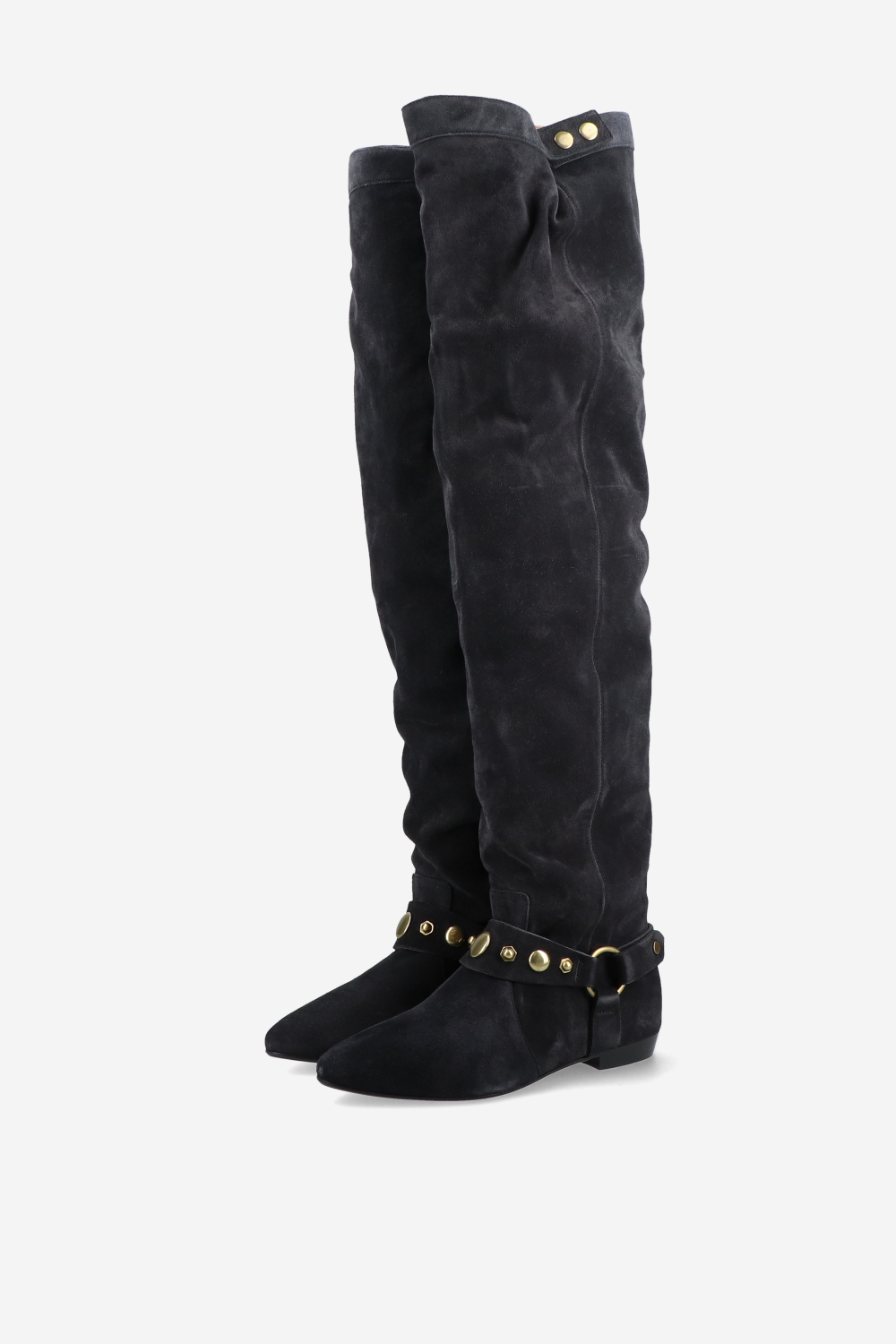 Selize flat-heeled thigh suede boots