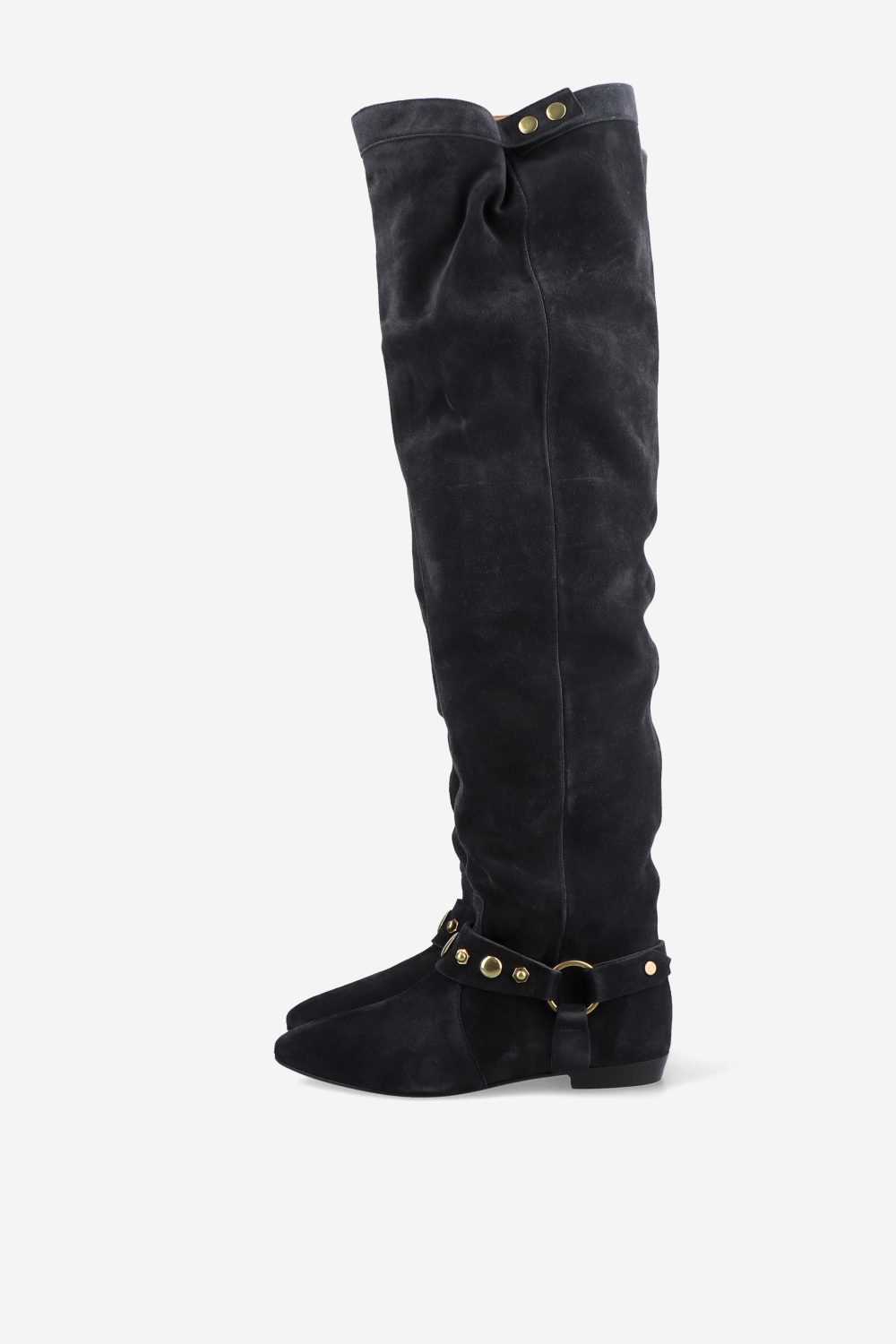 Selize flat-heeled thigh suede boots