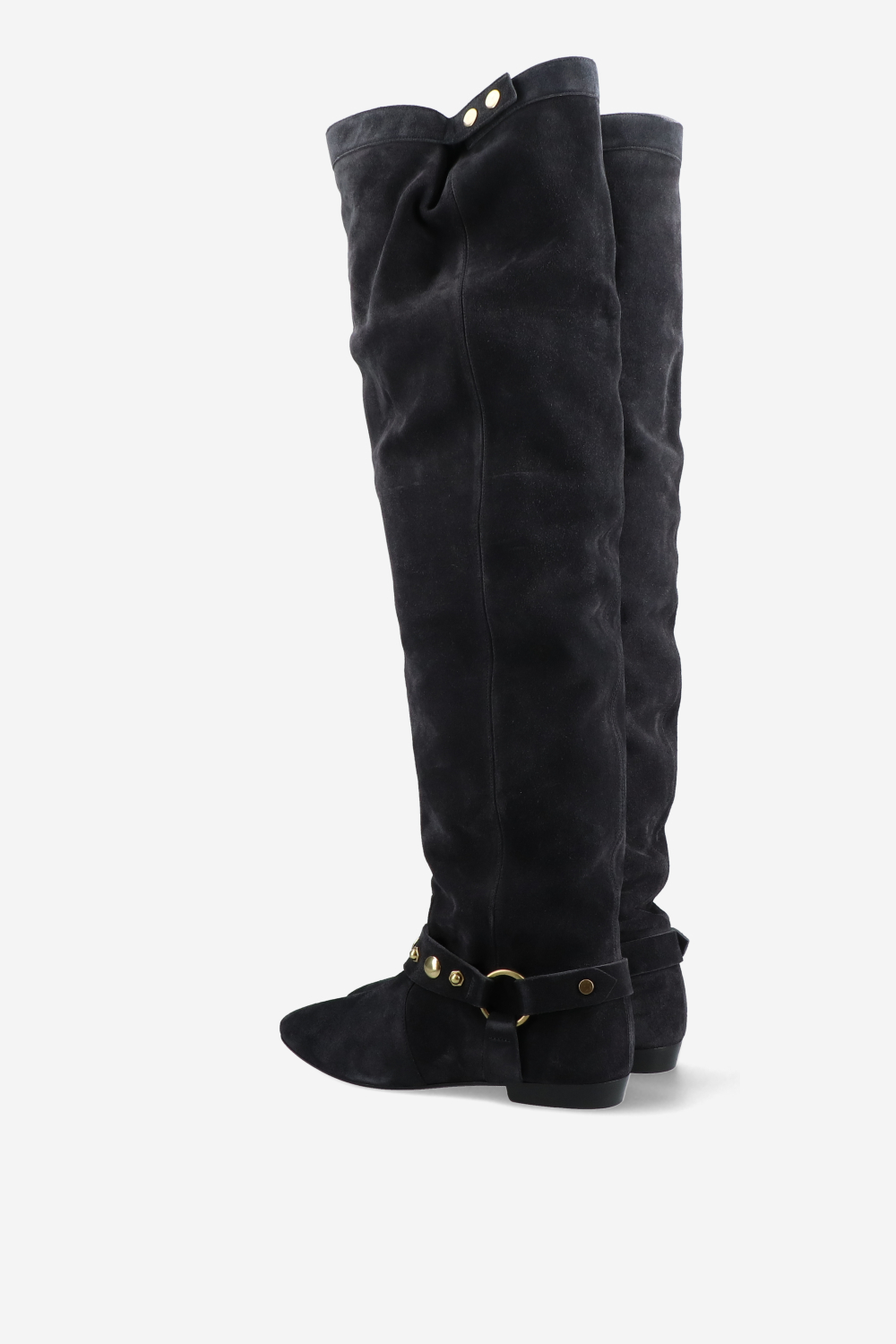 Selize flat-heeled thigh suede boots