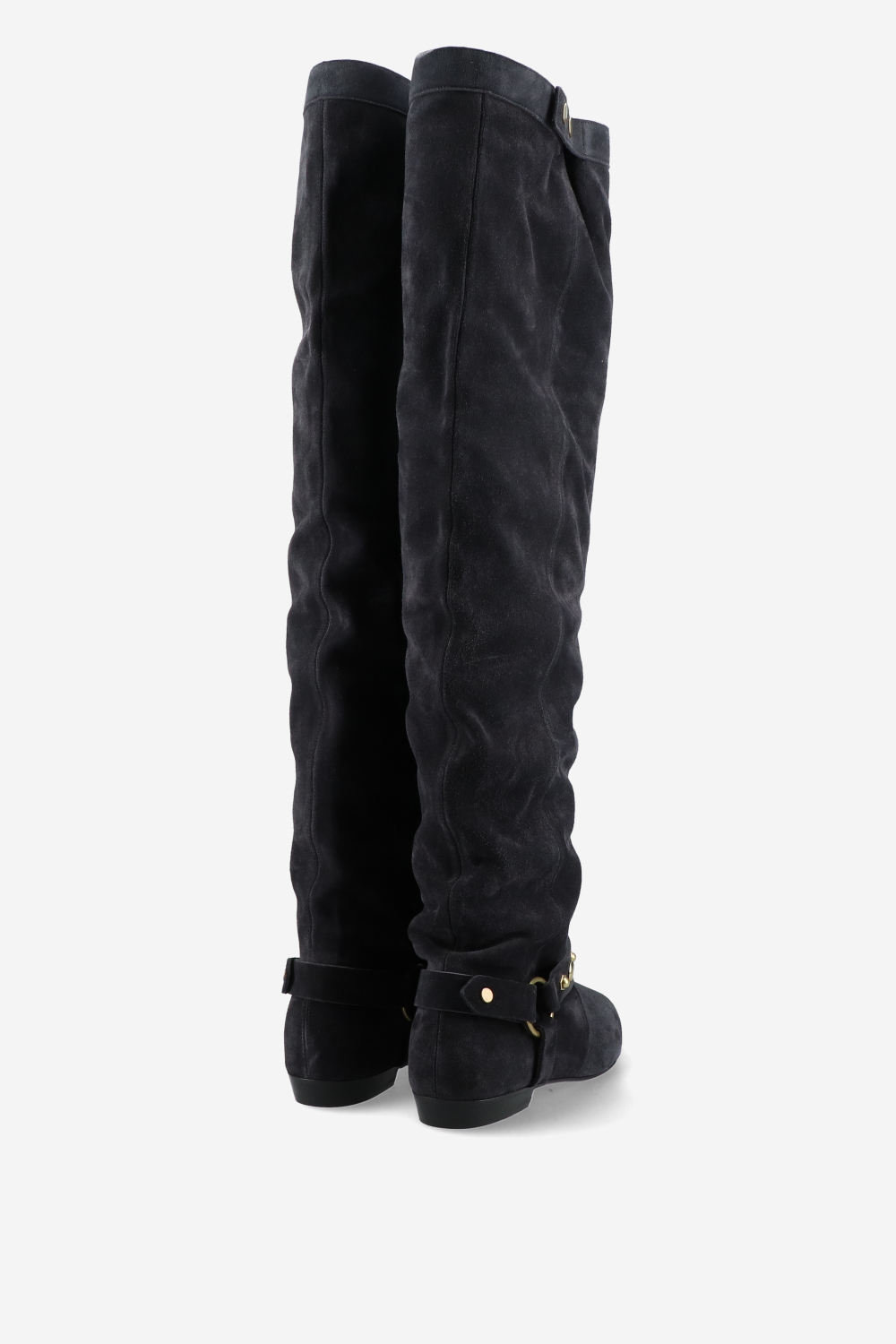 Selize flat-heeled thigh suede boots