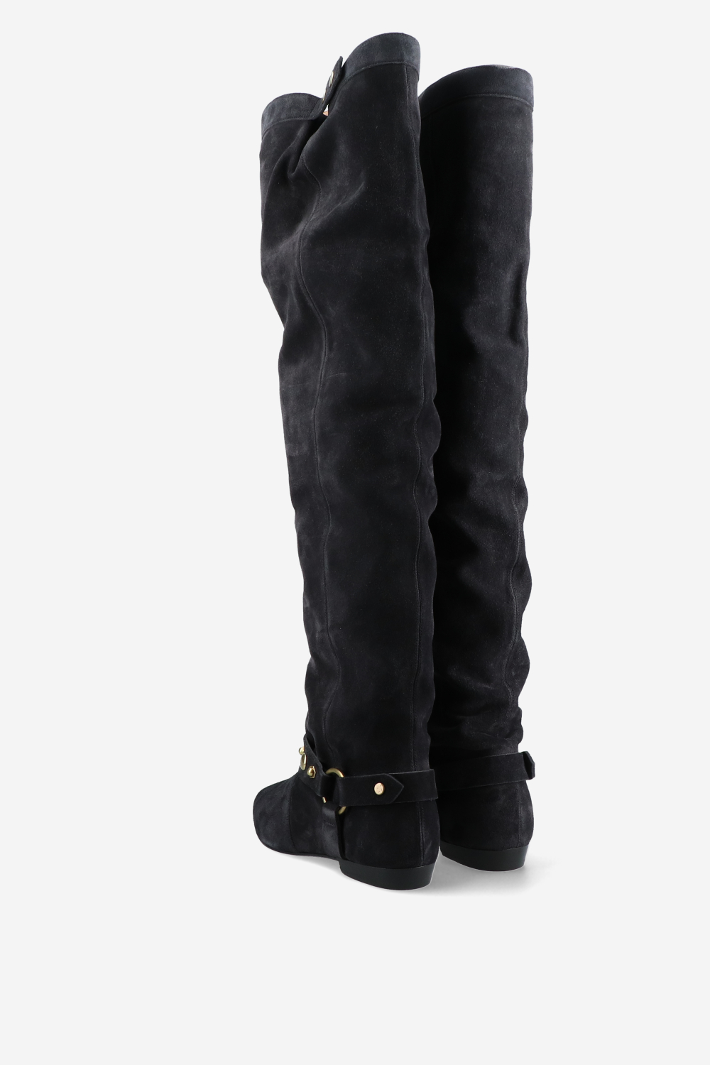 Selize flat-heeled thigh suede boots
