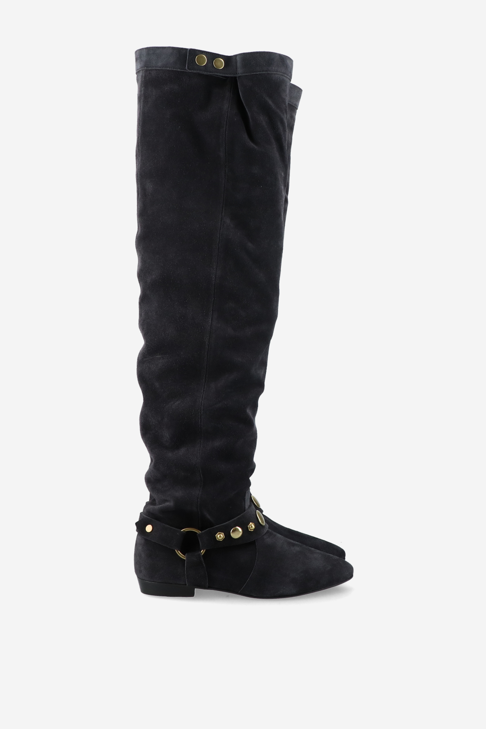 Selize flat-heeled thigh suede boots