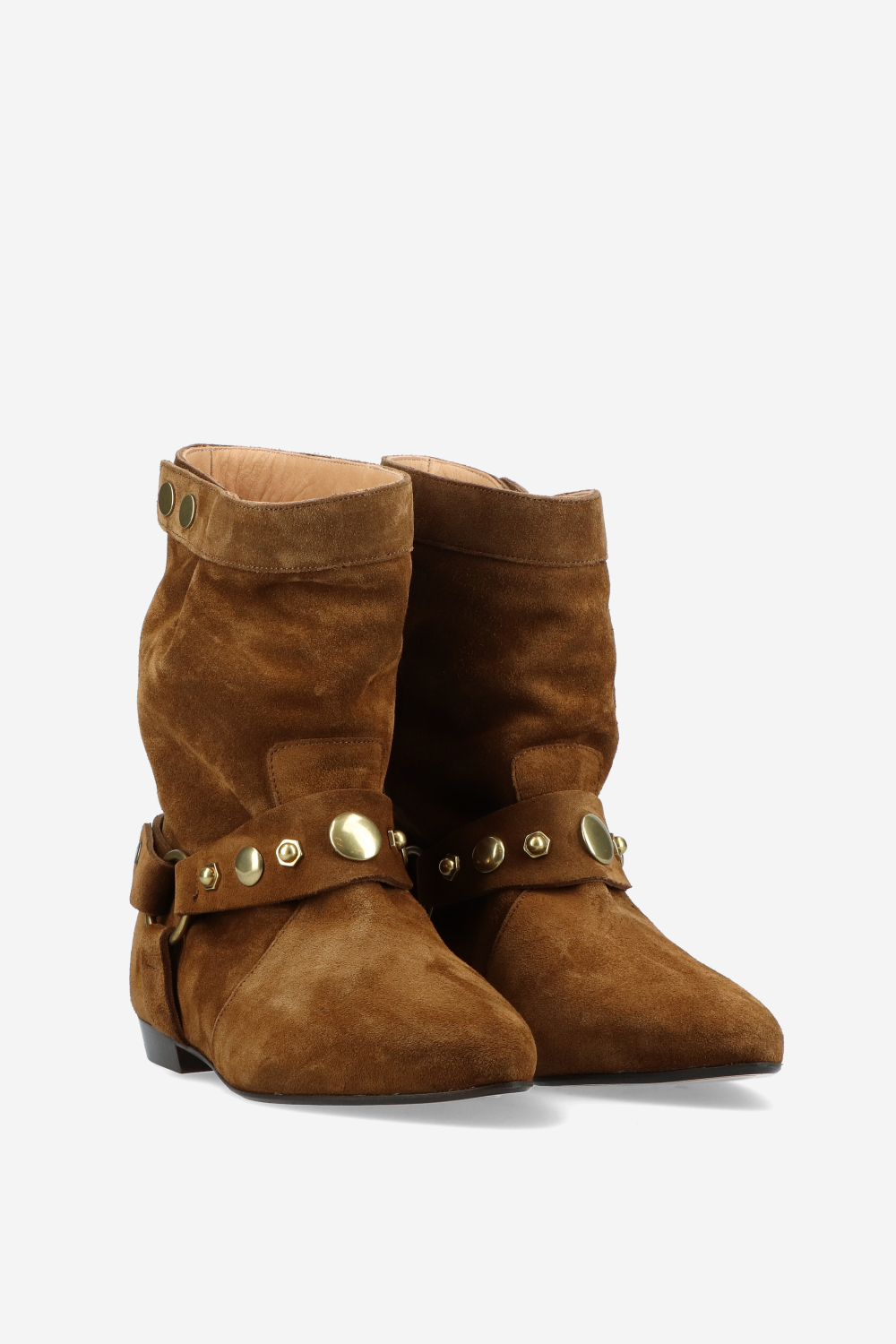 Stania flat-heeled suede boots