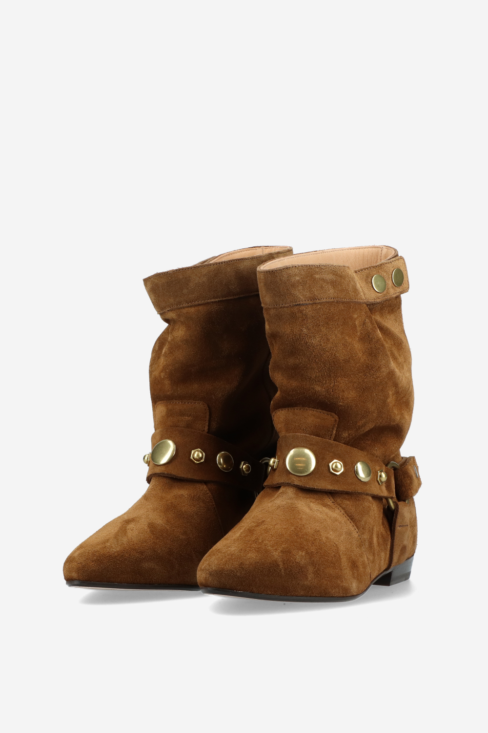 Stania flat-heeled suede boots