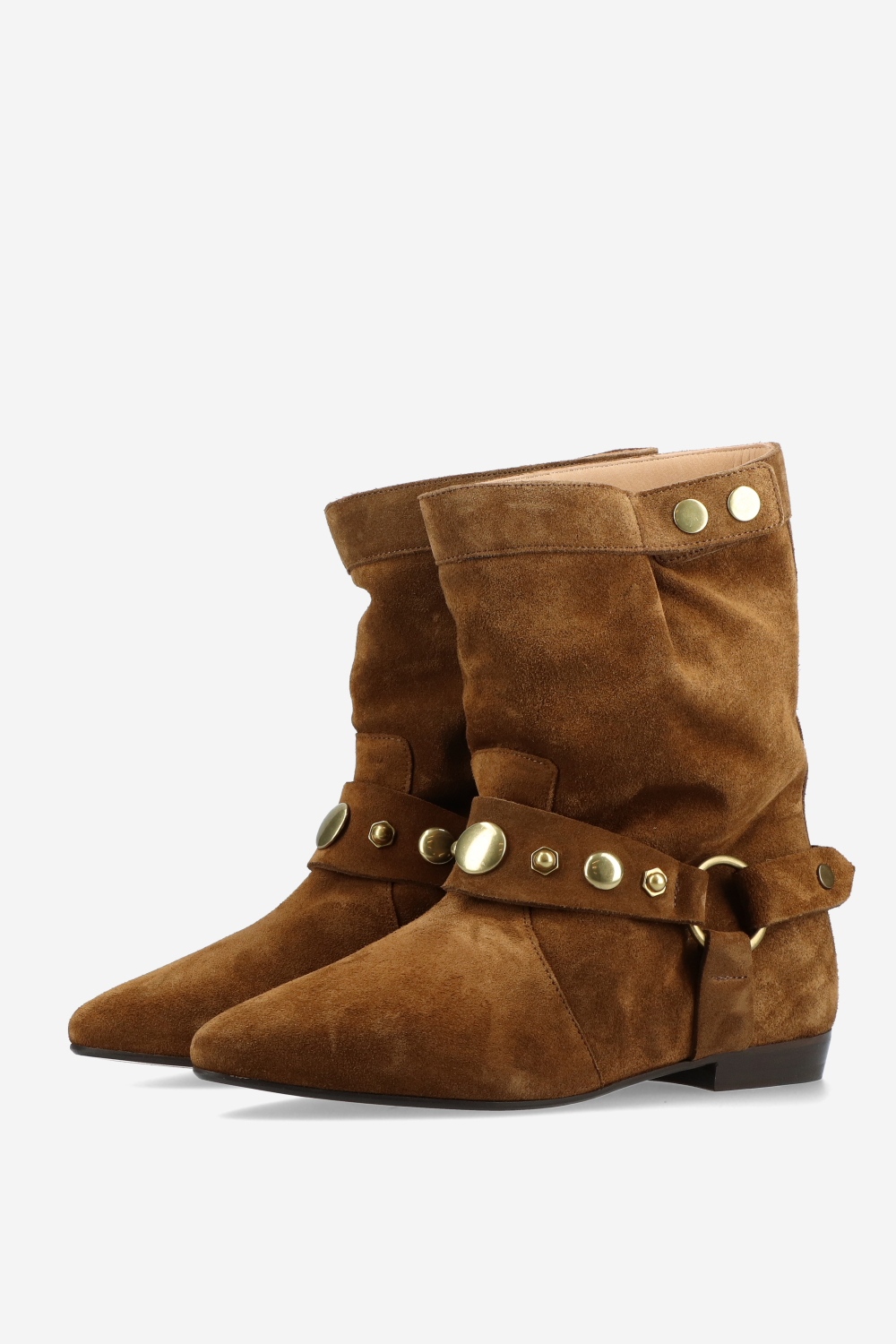 Stania flat-heeled suede boots